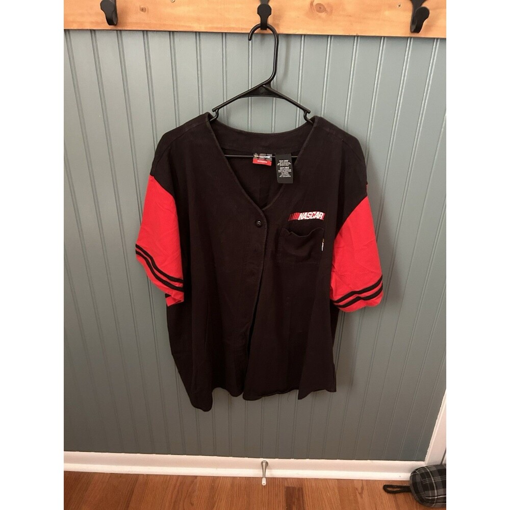 Vintage Nascar Black Red Need For Speed Sz 26/28 Women Baseball Shirt Jersey